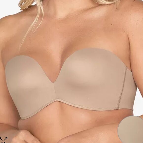 Leonisa Extreme Push Up Strapless Bra 011841 BLACK 38B NWT in packaging - Picture 1 of 8
